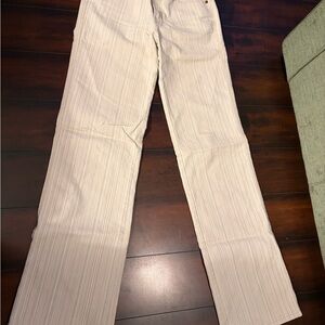 Report Collection Beige Striped Trousers